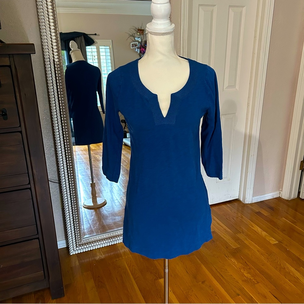 Boden Blue V Neck Tunic in Women’s Sz 2